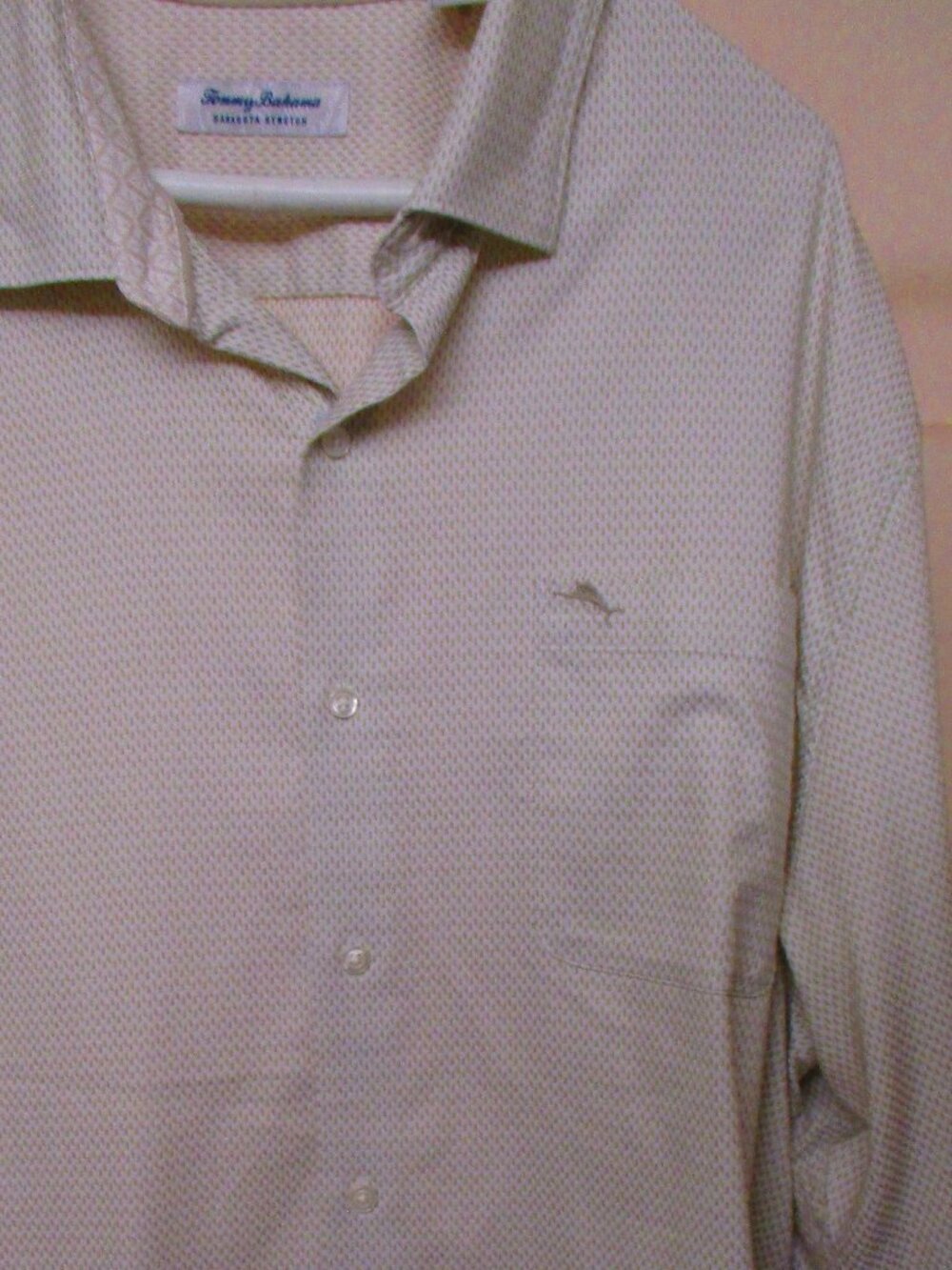 Tommy Bahama Sarasota Stretch BRAND NEW Beige Check Long Sleeve Shirt Size XL